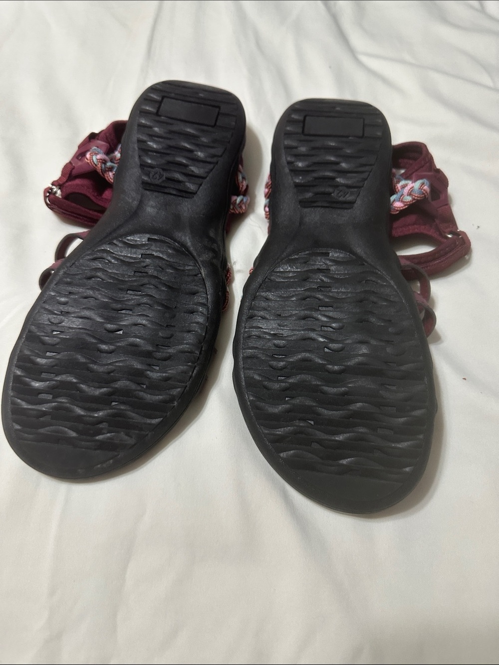 MEGNYA Burgundy Outdoor Sport Sandals with Aqua Logo Accent - Picture 3 of 6